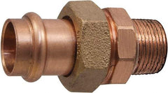 NIBCO - 1/2" Copper Pipe Union - Male x Female, Press Fitting - Industrial Tool & Supply