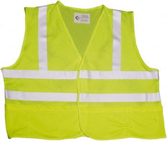 Ability One - High Visibility Vest - CL2 YLW/LIME/SLVR XL FRONT CLOSE SAFETY VEST - Industrial Tool & Supply