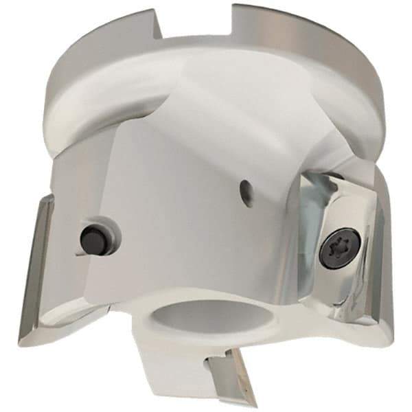 Iscar - 3 Inserts, 80mm Cut Diam, 27mm Arbor Diam, 20.5mm Max Depth of Cut, Indexable Square-Shoulder Face Mill - 0/90° Lead Angle, 50mm High, HM90 APCR 2206.. Insert Compatibility, Through Coolant, Series Helialu - Industrial Tool & Supply