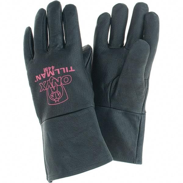 TILLMAN - Welder's & Heat Protective Gloves - UNLINED MED BLK 1/PR TOP GRAIN KIDSKIN TIG GLV - Industrial Tool & Supply