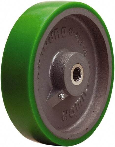 Hamilton - 8 Inch Diameter x 2 Inch Wide, Polyurethane on Cast Iron Caster Wheel - 1,500 Lb. Capacity, 2-1/2 Inch Hub Length, 1/2 Inch Axle Diameter, Sealed Precision Ball Bearing - Industrial Tool & Supply