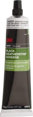 3M - 5 oz Tube Black Weatherstrip Adhesive - Series 08011, 24 hr Working Time, 24 hr Full Cure Time, Bonds to Rubber - Industrial Tool & Supply