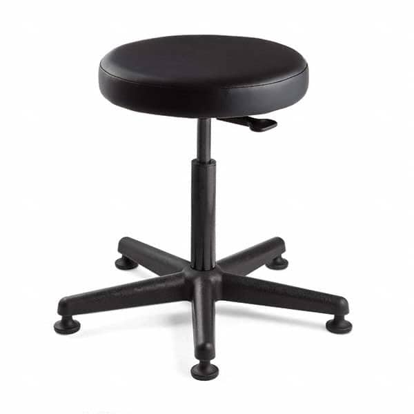 Bevco - Swivel & Adjustable Stools Type: Adjustable Backless Stool Base Type: Nylon - Industrial Tool & Supply