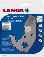 Lenox - Cutter Replacement Blade - Use with Lenox: 12123R1, Cuts PVC, CPVC, Pex, Polyethylene and Rubber Hose - Industrial Tool & Supply