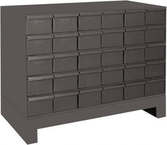 Durham - 30 Drawer, Small Parts Steel Storage Cabinet - 11-3/4" Deep x 34" Wide x 26-7/8" High - Industrial Tool & Supply
