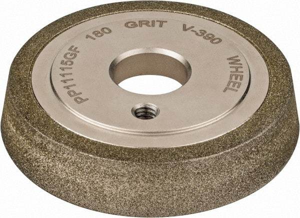 Darex - 3" Diam, 3/4" Hole Size, 1-1/4" Overall Thickness, 180 Grit, Type 12 Tool & Cutter Grinding Wheel - Medium Grade, Diamond - Industrial Tool & Supply