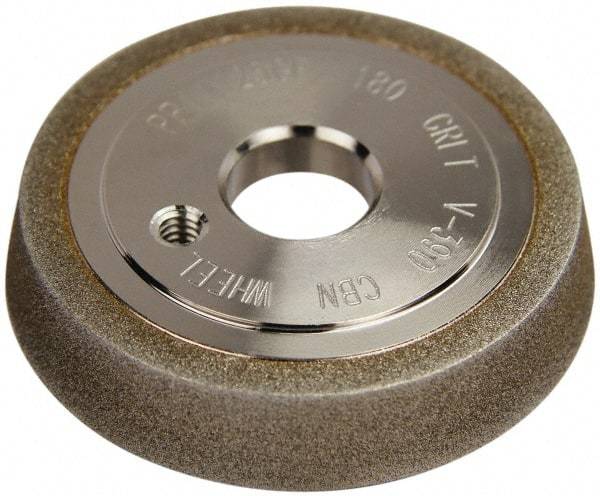 Darex - 3" Diam, 3/4" Hole Size, 1-1/4" Overall Thickness, 180 Grit, Type 12 Tool & Cutter Grinding Wheel - Medium Grade, CBN - Industrial Tool & Supply