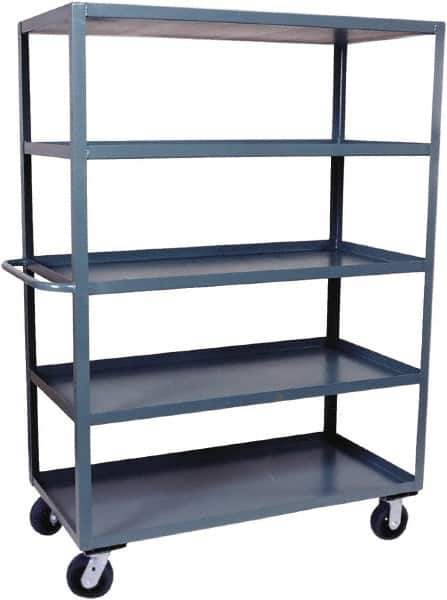 Jamco - 3,000 Lb Capacity, 36" Wide x 72" Long x 57-1/2" High Standard Utility Cart - 5 Shelf, Steel - Industrial Tool & Supply