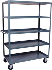 Jamco - 3,000 Lb Capacity, 36" Wide x 72" Long x 57-1/2" High Standard Utility Cart - 5 Shelf, Steel - Industrial Tool & Supply