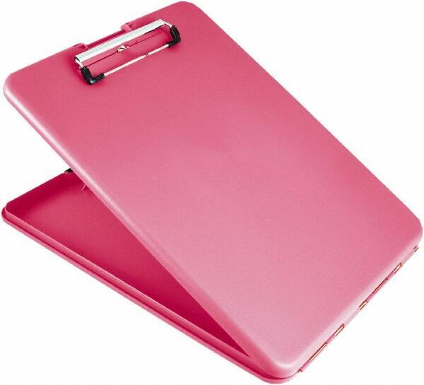 Saunders - 1-1/4" Long x 9-1/2" Wide, Clip Board - Pink - Industrial Tool & Supply