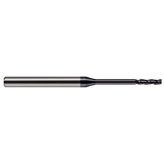 Square End Mill: 3/64'' Dia, 19/64'' LOC, 1/8'' Shank Dia, 2-1/2'' OAL, 3 Flutes, Solid Carbide Single End, AlTiN Finish, 30 ° Helix, Centercutting, RH Cut, RH Flute