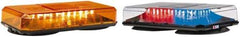 Federal Signal Emergency - Class 1 Joules, Variable Flash Rate, Magnetic Mount Emergency Mini-Lightbar Assembly - Powered by 12 to 24 VDC, Amber & Clear - Industrial Tool & Supply