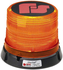 Federal Signal Emergency - Class I Candelas, 95, 120 & 60 FPM, Permanent 1" Pipe Mount Emergency LED Beacon Light Assembly - Powered by 12 to 24 Volts, Amber - Industrial Tool & Supply