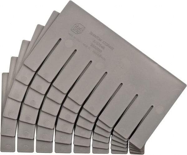 Quantum Storage - 10.9" Wide x 6" High, Gray Bin Divider - Use with DG92060 - Industrial Tool & Supply
