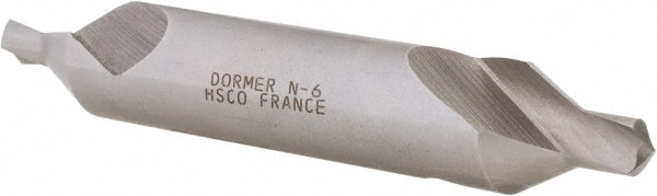 DORMER - #6 60° Incl Angle Cobalt Combo Drill & Countersink - Industrial Tool & Supply