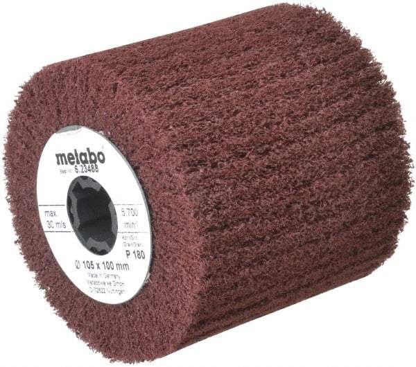 Metabo - 4" Diam, 180 Grit Aluminum Oxide Unmounted Flap Wheel - 4" Hole, 4" Wide, Nonwoven, Coarse Grade - Industrial Tool & Supply