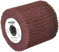 Metabo - 4" Diam, 180 Grit Aluminum Oxide Unmounted Flap Wheel - 4" Hole, 4" Wide, Nonwoven, Coarse Grade - Industrial Tool & Supply