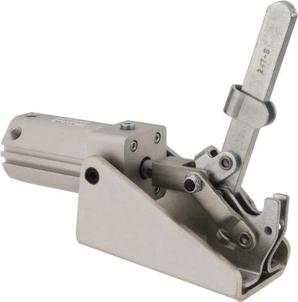 De-Sta-Co - 1,000 Lb Inner Hold Capacity, Horiz Mount, Air Power Hold-Down Toggle Clamp - 1/4 NPT Port, 145 Max psi, 94° Bar Opening, 57.15mm Height Under Bar - Industrial Tool & Supply