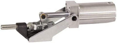 De-Sta-Co - 16,000 Lb Capacity, 2" Plunger Travel, 5/8-11 x 5/8" Plunger, 1/8 NPT Port, 5,522 N at 5 Bar, Air Power Straight Line Action Clamp - 2.63" Centerline Height, 20.56" Overall Closed Length x 7.21" Overall Closed Height, 145 Max psig, 14 to 194°F - Industrial Tool & Supply