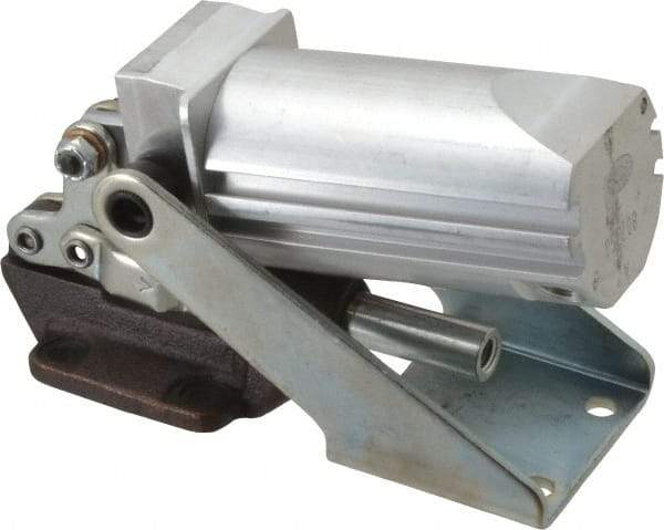 De-Sta-Co - 600 Lb Capacity, 3/4" Plunger Travel, 5/16-18 x 5/16" Plunger, 1/8 NPT Port, 3,015 N at 5 Bar, Air Power Straight Line Action Clamp - 1.09" Centerline Height, 9.86" Overall Closed Length x 2.93" Overall Closed Height, 64 Max psig, 14 to 194°F - Industrial Tool & Supply