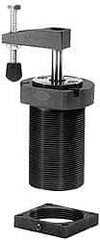 De-Sta-Co - 90 Lb Clamping Force, Left Hand Swing, 31.75mm Total Stroke, Single-Acting Pneumatic Swing Clamp - 1/8 NPT Port, 85.3mm Body Length x 76.2mm Body Width, 2.01 Cu In (Clamp), 2.26 Cu In (Unclamp), 130 Max psi - Industrial Tool & Supply
