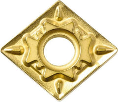 Kyocera - CNMG431 HQ Grade CA5535 Carbide Turning Insert - TiCN/Al2O3/TiN Finish, 80° Diamond, 1/2" Inscr Circle, 3/16" Thick, 1/64" Corner Radius - Industrial Tool & Supply