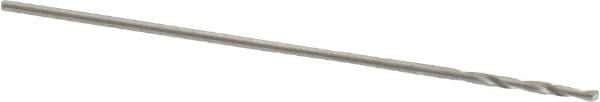 Hertel - 0.48mm 118° High Speed Steel Jobber Drill - Bright Finish, Spiral Flute, Straight Shank, 22mm OAL, Standard Point - Industrial Tool & Supply