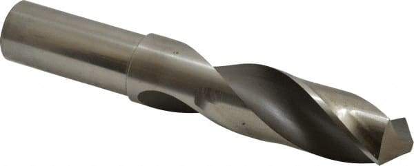 Hertel - 1-1/8" 118° High Speed Steel Screw Machine Drill Bit - Bright Finish, Right Hand Cut, 4" Flute Length, 6-3/8" OAL - Industrial Tool & Supply