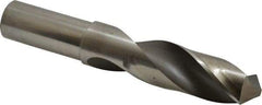 Hertel - 1-1/8" 118° High Speed Steel Screw Machine Drill Bit - Bright Finish, Right Hand Cut, 4" Flute Length, 6-3/8" OAL - Industrial Tool & Supply