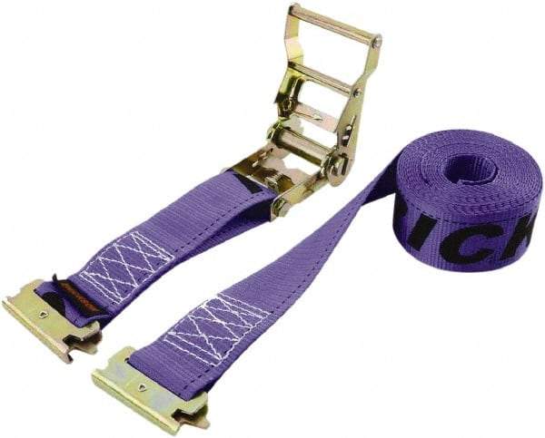 Erickson Manufacturing - 16' Long x 2" Wide, 2,500 Lb Basket Capacity, Polyester & Steel Web Sling - Blue - Industrial Tool & Supply