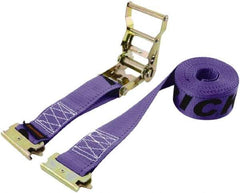 Erickson Manufacturing - 16' Long x 2" Wide, 2,500 Lb Basket Capacity, Polyester & Steel Web Sling - Blue - Industrial Tool & Supply