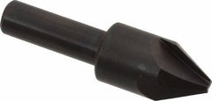Hertel - 5/8" Head Diam, 3/8" Shank Diam, 4 Flute 60° High Speed Steel Countersink - 2-3/8" OAL, Straight Shank - Industrial Tool & Supply