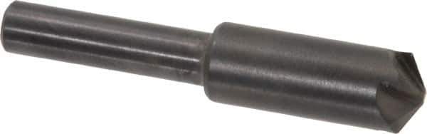 Hertel - 3/8" Head Diam, 1/4" Shank Diam, 4 Flute 120° High Speed Steel Countersink - 1-3/4" OAL, Straight Shank - Industrial Tool & Supply