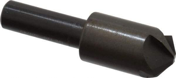 Hertel - 5/8" Head Diam, 3/8" Shank Diam, 4 Flute 120° High Speed Steel Countersink - 2-3/8" OAL, Straight Shank - Industrial Tool & Supply