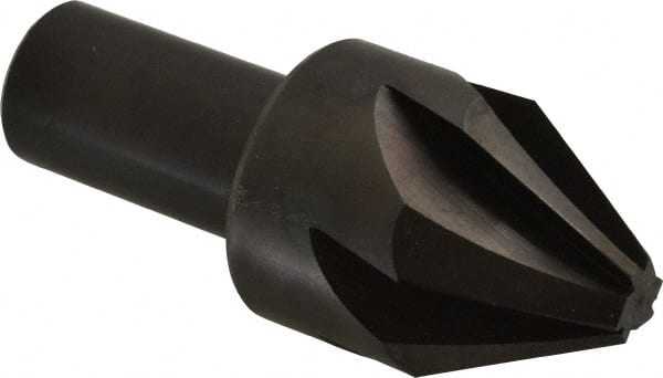 Hertel - 1-1/4" Head Diam, 3/4" Shank Diam, 6 Flute 60° High Speed Steel Countersink - Industrial Tool & Supply