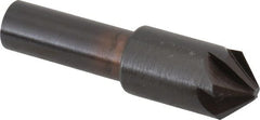 Hertel - 1/2" Head Diam, 3/8" Shank Diam, 6 Flute 90° High Speed Steel Countersink - Industrial Tool & Supply