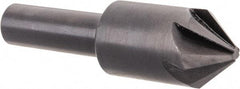 Hertel - 5/8" Head Diam, 3/8" Shank Diam, 6 Flute 82° High Speed Steel Countersink - 2-1/4" OAL, 1/8" Nose Diam, Straight Shank - Industrial Tool & Supply