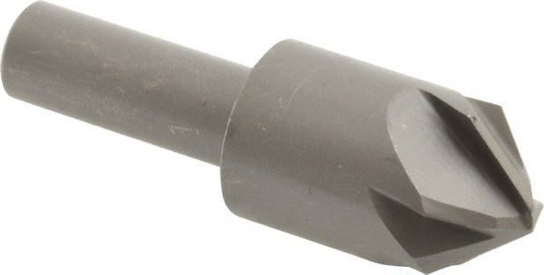 Hertel - 7/8" Head Diam, 1/2" Shank Diam, 6 Flute 90° High Speed Steel Countersink - Industrial Tool & Supply