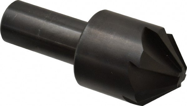 Hertel - 1-3/4" Head Diam, 1" Shank Diam, 6 Flute 90° High Speed Steel Countersink - Industrial Tool & Supply