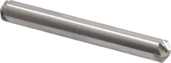 Hertel - 1/4" Head Diam, 1/4" Shank Diam, 6 Flute 120° High Speed Steel Countersink - 2" OAL, Straight Shank - Industrial Tool & Supply