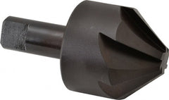 Hertel - 2" Head Diam, 1" Shank Diam, 6 Flute 82° High Speed Steel Countersink - Industrial Tool & Supply