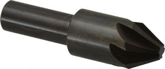 Hertel - 3/4" Head Diam, 1/2" Shank Diam, 6 Flute 60° High Speed Steel Countersink - Industrial Tool & Supply