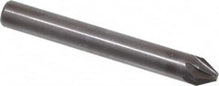 Hertel - 1/4" Head Diam, 1/4" Shank Diam, 6 Flute 60° High Speed Steel Countersink - Industrial Tool & Supply
