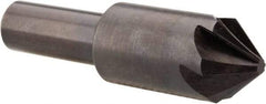 Hertel - 3/4" Head Diam, 1/2" Shank Diam, 6 Flute 82° High Speed Steel Countersink - 2-3/4" OAL, Straight Shank - Industrial Tool & Supply