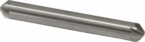 Hertel - 1/4" Head Diam, 1/4" Shank Diam, 6 Flute 100° High Speed Steel Countersink - Industrial Tool & Supply