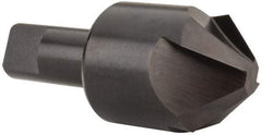 Hertel - 1-1/2" Head Diam, 3/4" Shank Diam, 4 Flute 90° High Speed Steel Countersink - 3-1/2" OAL, Straight Shank - Industrial Tool & Supply