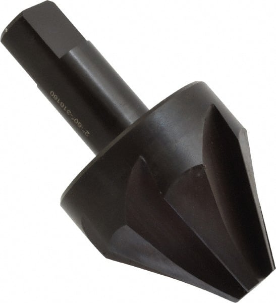 Hertel - 2" Head Diam, 1" Shank Diam, 6 Flute 60° High Speed Steel Countersink - Industrial Tool & Supply