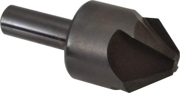 Hertel - 1-1/4" Head Diam, 1/2" Shank Diam, 4 Flute 82° High Speed Steel Countersink - 3-3/8" OAL, Straight Shank - Industrial Tool & Supply