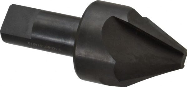 Hertel - 1-1/2" Head Diam, 3/4" Shank Diam, 4 Flute 60° High Speed Steel Countersink - Industrial Tool & Supply
