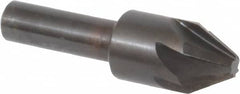Hertel - 5/8" Head Diam, 3/8" Shank Diam, 6 Flute 60° High Speed Steel Countersink - Industrial Tool & Supply